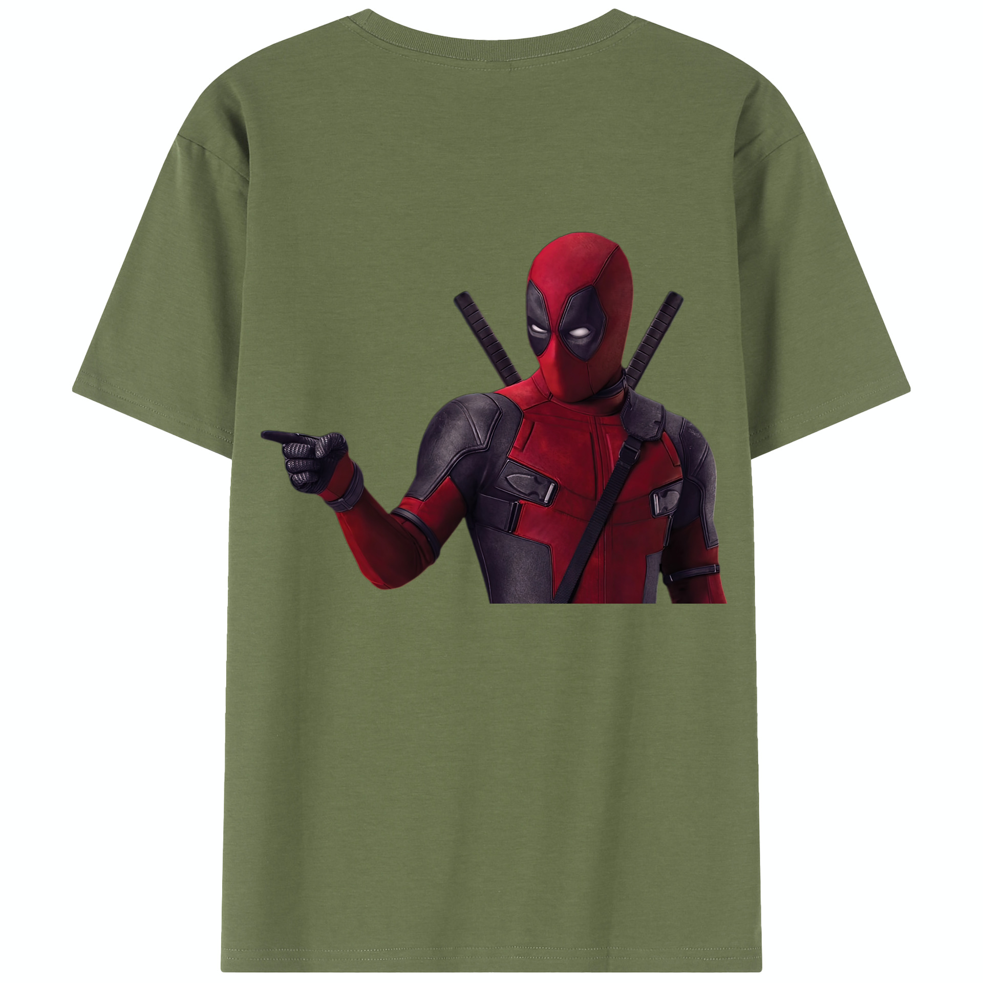 （画像用） Deadpool デッドプール 綿100％半袖Tシャツ（背面プリント）